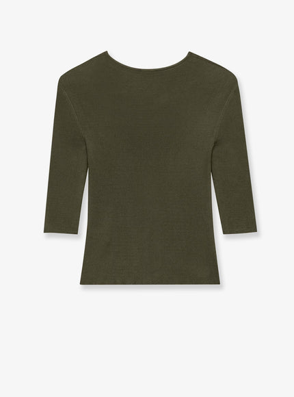 Saint Laurent Semi-Sheer Certified Viscose Knitted Top