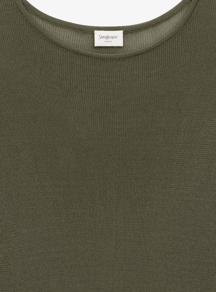 Saint Laurent Semi-Sheer Certified Viscose Knitted Top