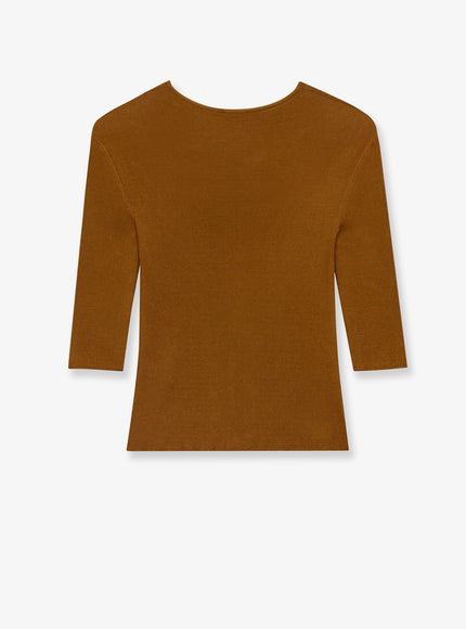 Saint Laurent Semi-Sheer Certified Viscose Knitted Top