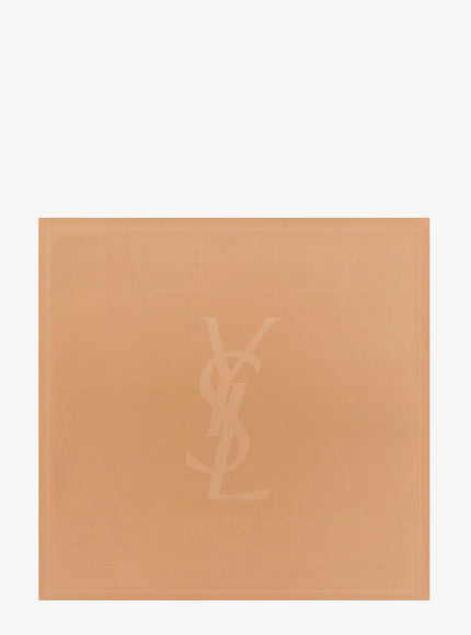 Saint Laurent Cassandre Silk Foulard Uni Beige