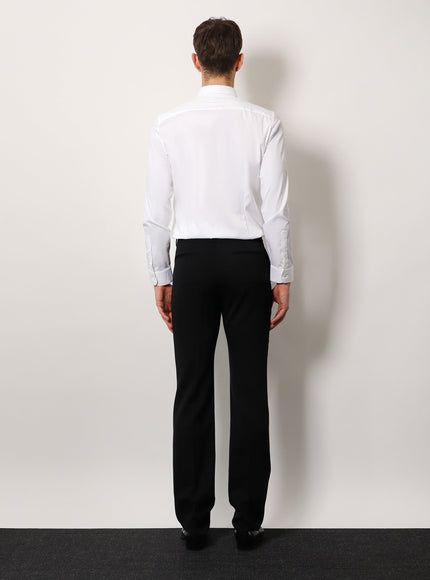 Saint Laurent Tuxedo Wool Trouser With Lateral Satin Bands