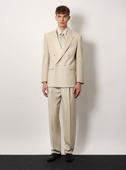 Saint Laurent Wool Tuxedo Trouser With Silk Lining