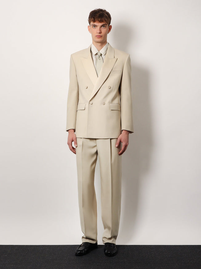 Saint Laurent Wool Tuxedo Trouser With Silk Lining