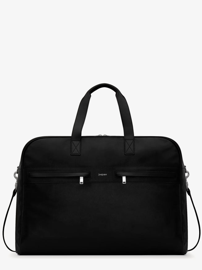 Saint Laurent Camp Leather Travel Bag Uni Nero