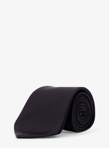 Saint Laurent Certified Silk Tie Uni Nero
