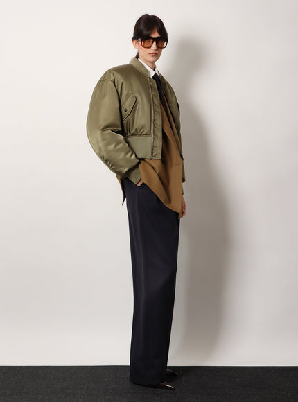 Saint Laurent Certified Wool Trousers With Wide Leg