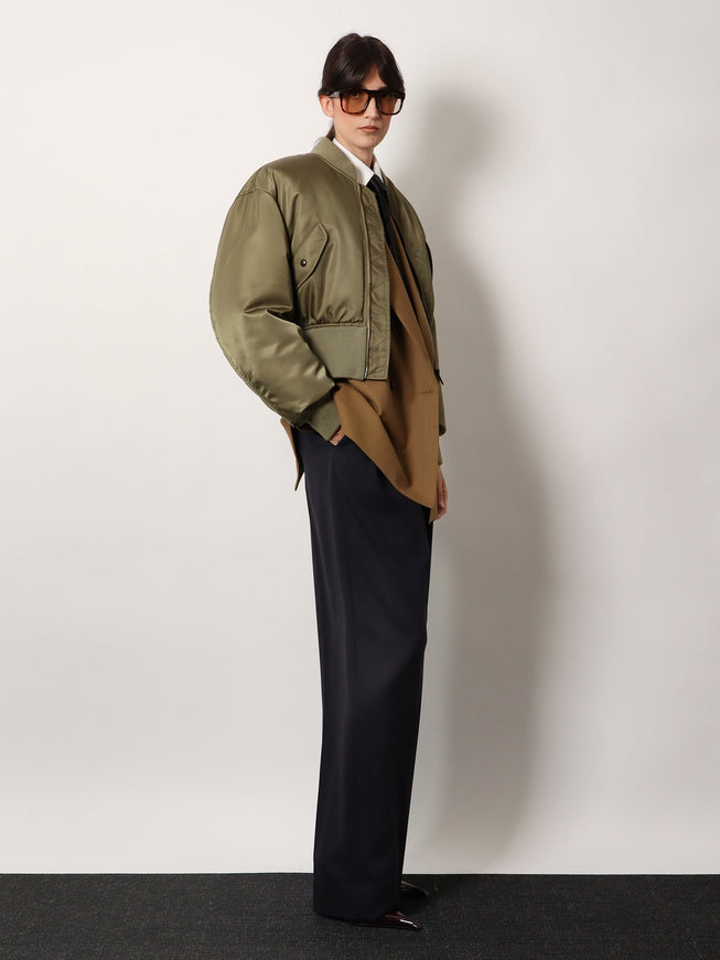 Saint Laurent Certified Wool Trousers With Wide Leg