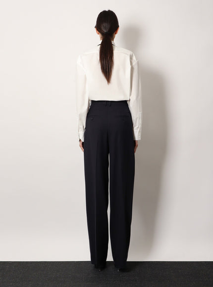 Saint Laurent Certified Wool Trousers With Wide Leg