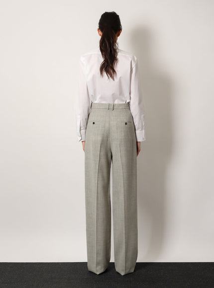 Saint Laurent Certified Wool Trousers With Wide Leg