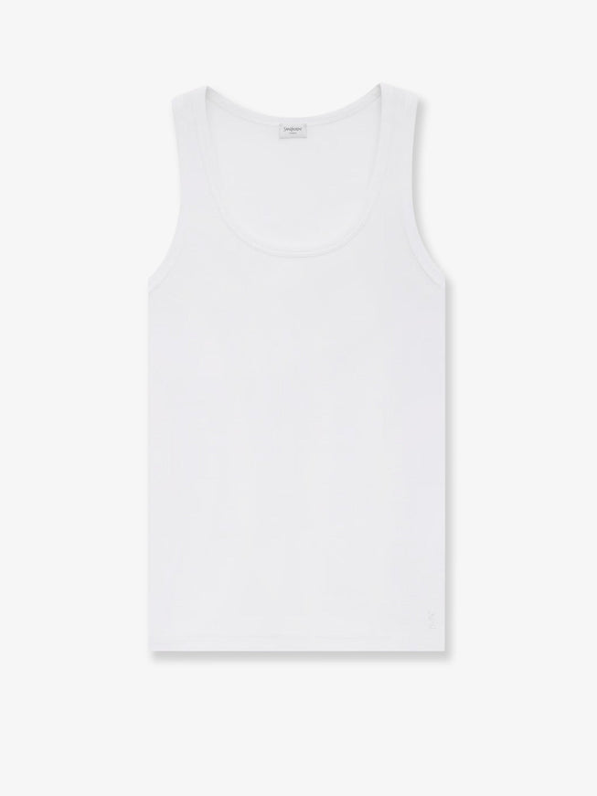 Saint Laurent Cassandre Certified Cotton Top Bianco