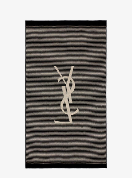 Saint Laurent Certified Cotton Striped Beach Towel