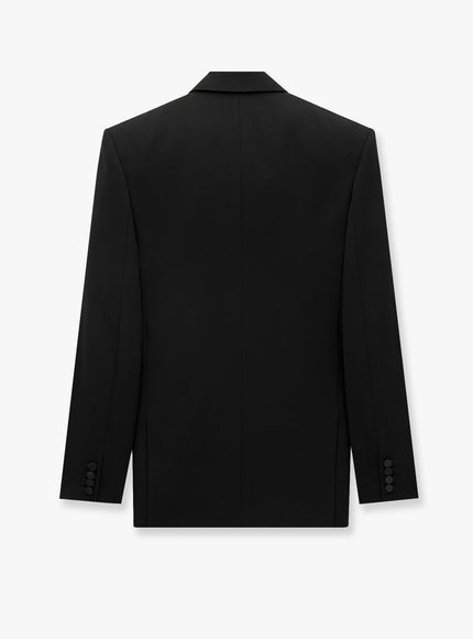 Saint Laurent Certified Wool Tuxedo Blazer With Silk Lining