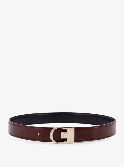 Saint Laurent Reversible Leather Belt Nero