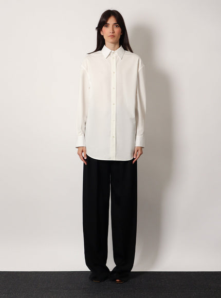 Saint Laurent Certified Cotton Shirt With Monogram Embroidery