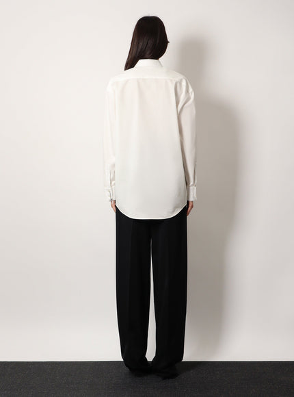 Saint Laurent Certified Cotton Shirt With Monogram Embroidery