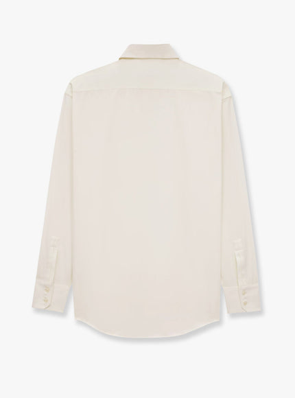Saint Laurent Certified Cotton Shirt With Monogram Embroidery