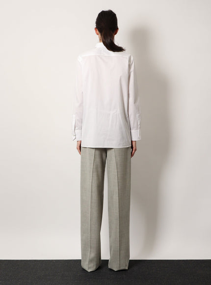 Saint Laurent Certified Cotton Shirt With Cassandre Embroidery