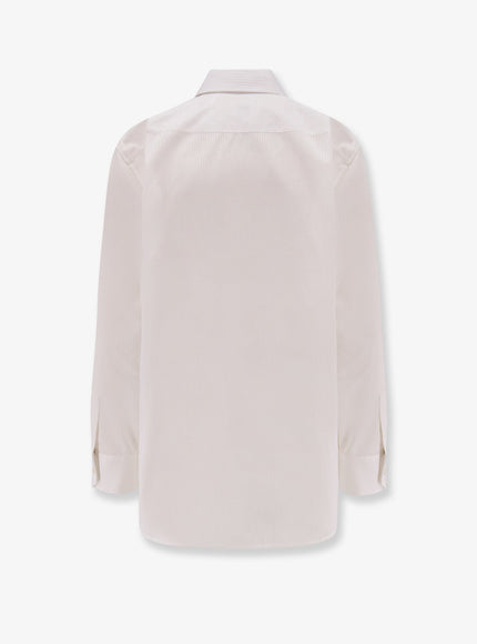 Saint Laurent Certified Cotton Shirt With Cassandre Embroidery