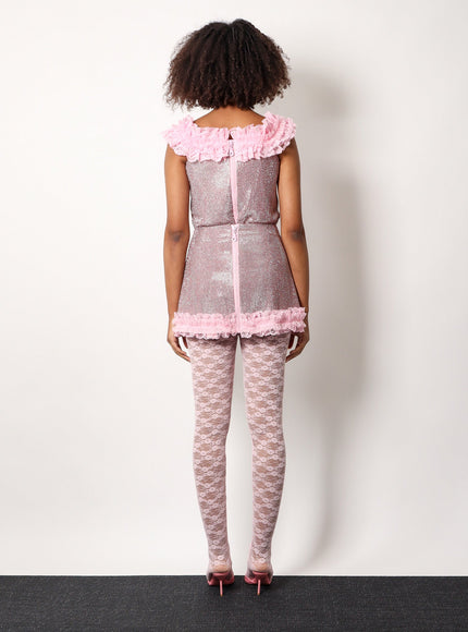 Self Portrait Residency Christopher Kane Residency Skirt With All-Over Rhinestones