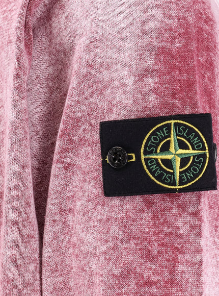 Stone Island Cotton Reversible Sweater With Iconic Logo Patch