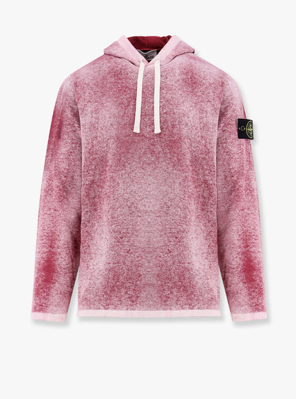 Stone Island Cotton Reversible Sweater With Iconic Logo Patch Rosso