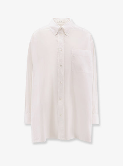 The Row Victoria Cotton Shirt Bianco