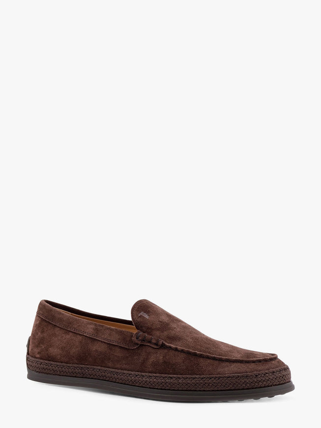 Tod's Suede Loafer With Engraved Logo