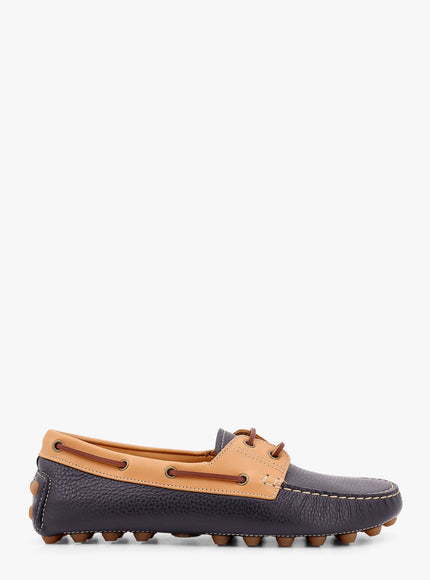Tod's Gommino Bubble Leather Lace Up Boat Shoe Blu