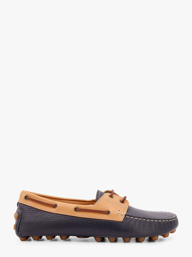 Tod's Gommino Bubble Leather Lace Up Boat Shoe Blu