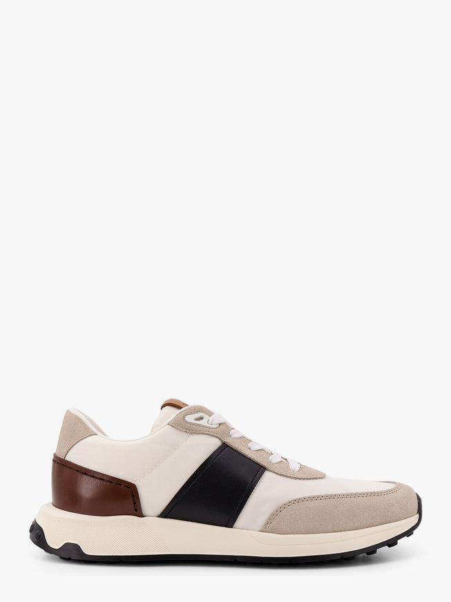 Tod's Technical Fabric And Leather Sneakers Bianco