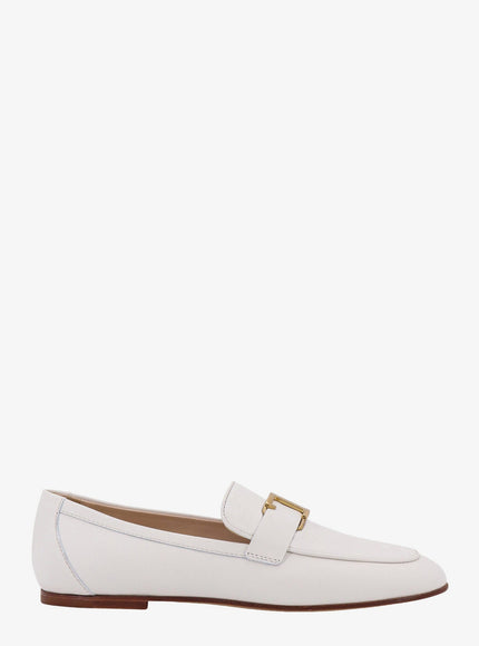 Tod's T Timeless Leather Loafer Bianco
