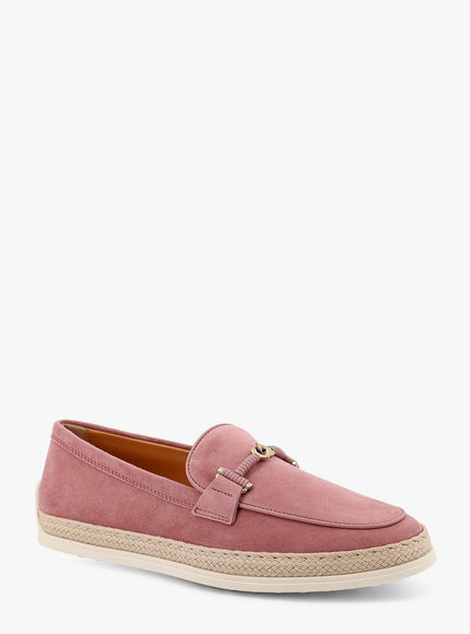 Tod's Suede Loafer With Metal Detail