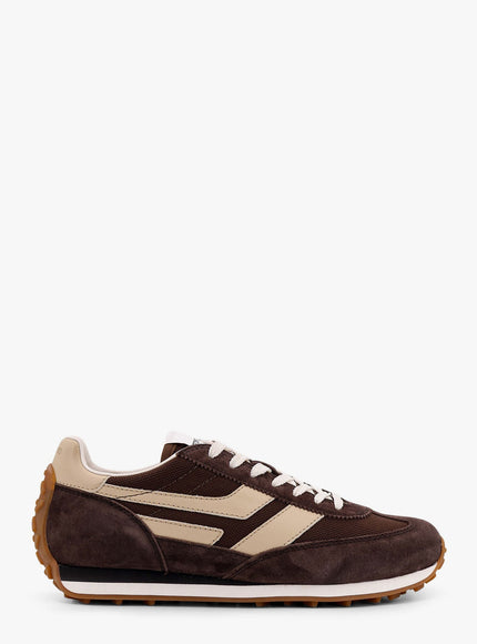 Tom Ford Low-Top Suede And Mesh Sneakers Marrone