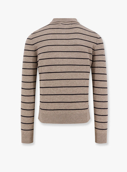 Tonywack Super Fine Merino Wool Striped Polo Shirt