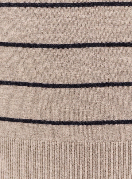 Tonywack Super Fine Merino Wool Striped Polo Shirt