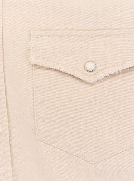 Tonywack Washed Denim Distressed Western Shirt