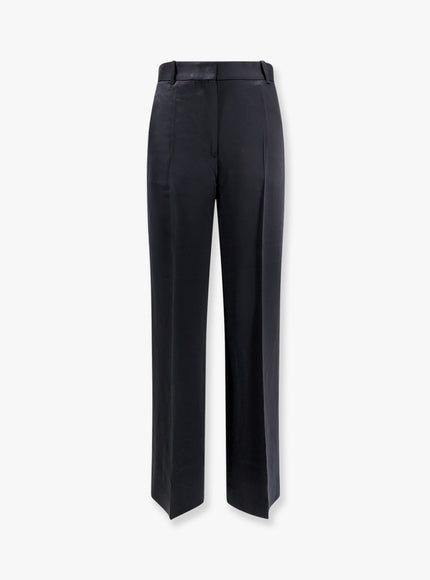 Toteme Viscose Blend Trouser With Slits Nero