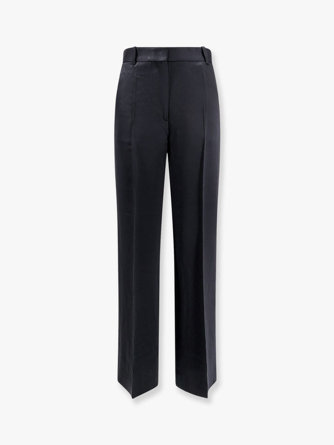 Toteme Viscose Blend Trouser With Slits Nero