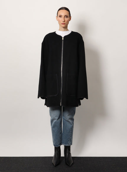 Toteme Wool Blend Coat With Lateral Slits