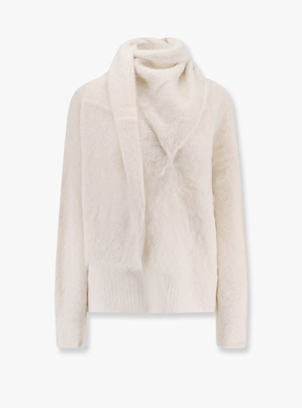 Toteme Draped-Scarf Alpaca Blend Sweater