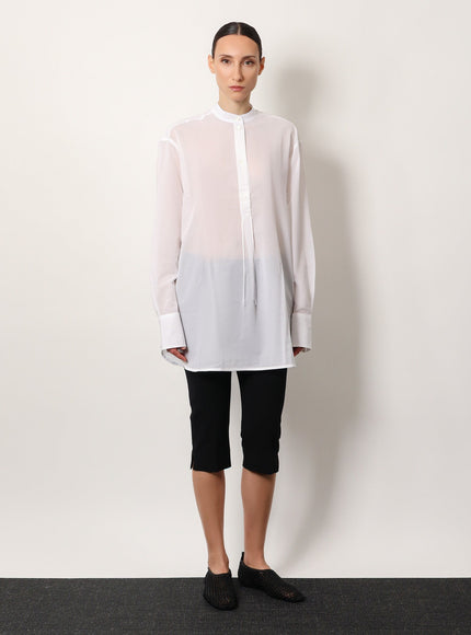 Toteme Stand Collar Organic Cotton Shirt