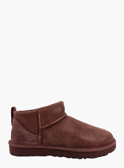 Ugg Classic Ultra Mini Suede Ankle Boots Marrone