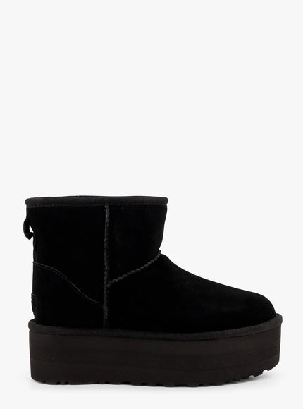 Ugg Classic Mini Platform Suede Ankle Boots Nero