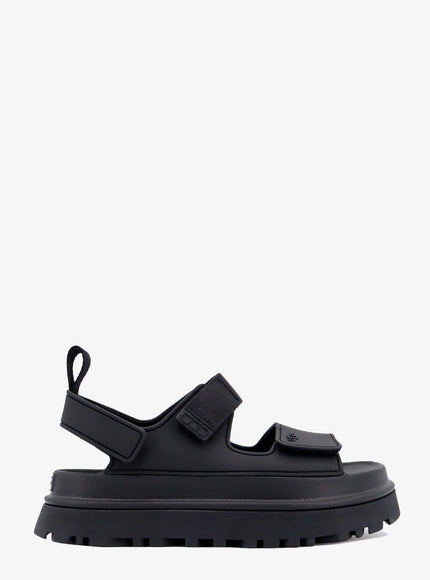 Ugg Rubber Sandals With Ugg Embossed Detail Nero
