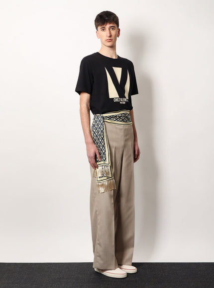 Valentino Cotton T-Shirt With Chez Valentino Print