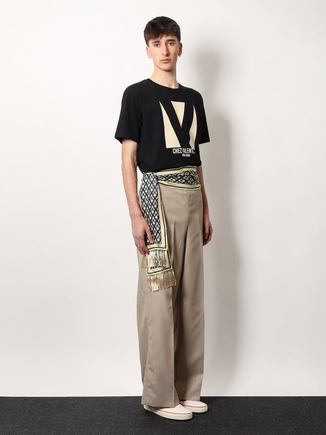 Valentino Cotton T-Shirt With Chez Valentino Print
