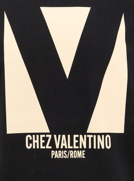 Valentino Cotton T-Shirt With Chez Valentino Print