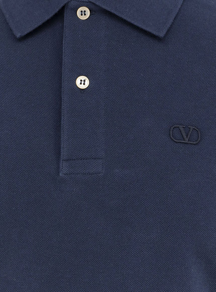 Valentino Cotton Piquet Polo Shirt With Vlogo Embroidery