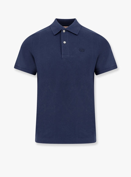 Valentino Cotton Piquet Polo Shirt With Vlogo Embroidery
