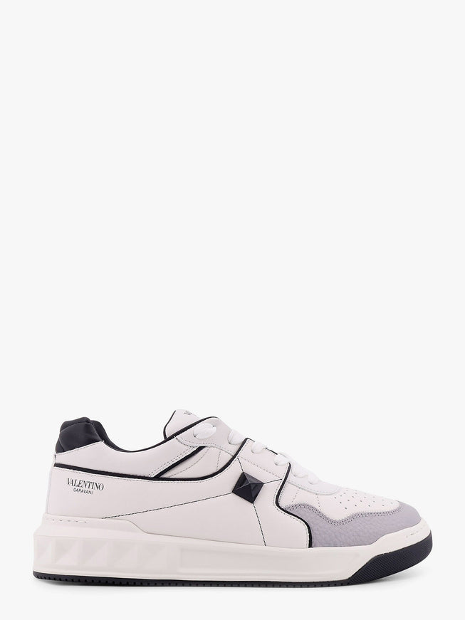 Valentino Garavani One-Stud Low-Top Valentino Garavani Leather Sneakers Bianco